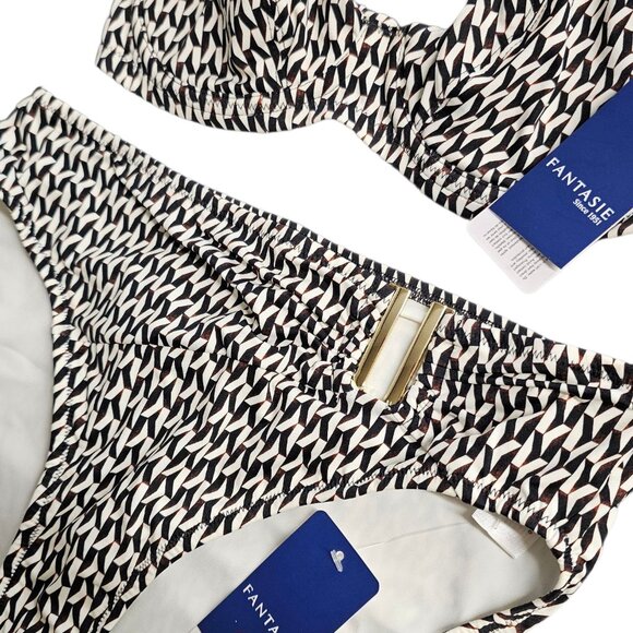 Fantasie Halter Underwire Bikini Set, Med Coverage, Size 30DDD / Small Bottom - Picture 2 of 7